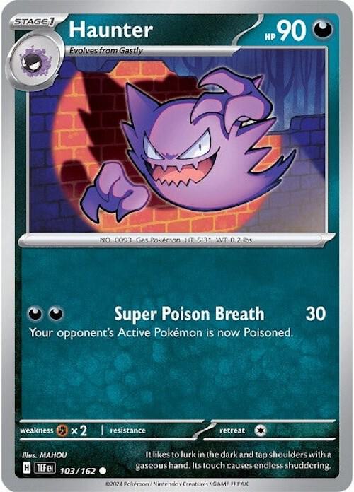 Haunter Pokemon card from SV05: Temporal Forces
