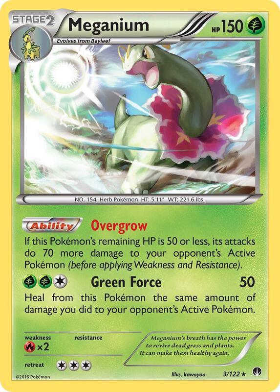 Meganium Pokemon card from XY - BREAKpoint