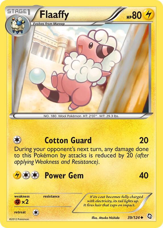 Flaaffy Pokemon card from Dragons Exalted