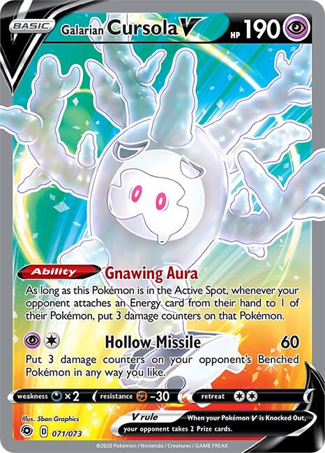 Galarian Cursola V (Full Art) Pokemon card from Champion's Path