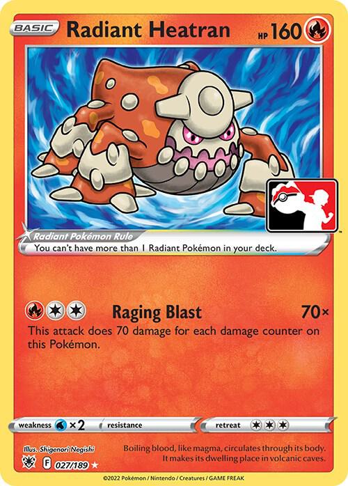 Radiant Heatran Pokemon card from Prize Pack Series Cards