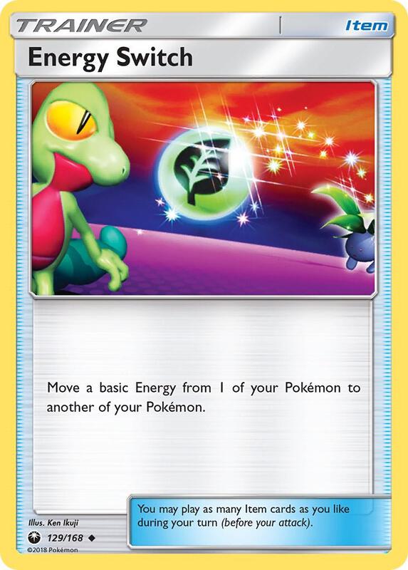 Energy Switch Pokemon card from SM - Celestial Storm