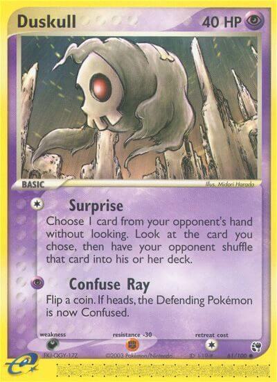 Duskull Pokemon card from Sandstorm