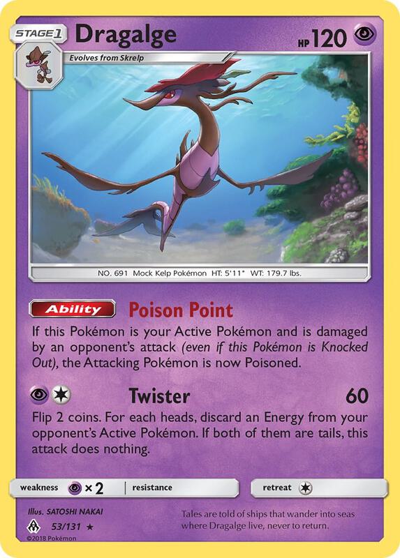 Dragalge Pokemon card from SM - Forbidden Light