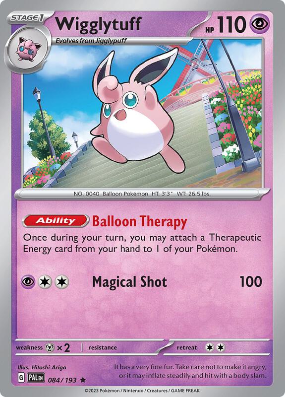 Wigglytuff Pokemon card from SV02: Paldea Evolved