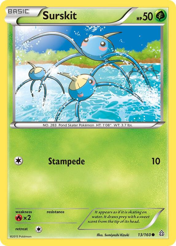 Surskit Pokemon card from XY - Primal Clash