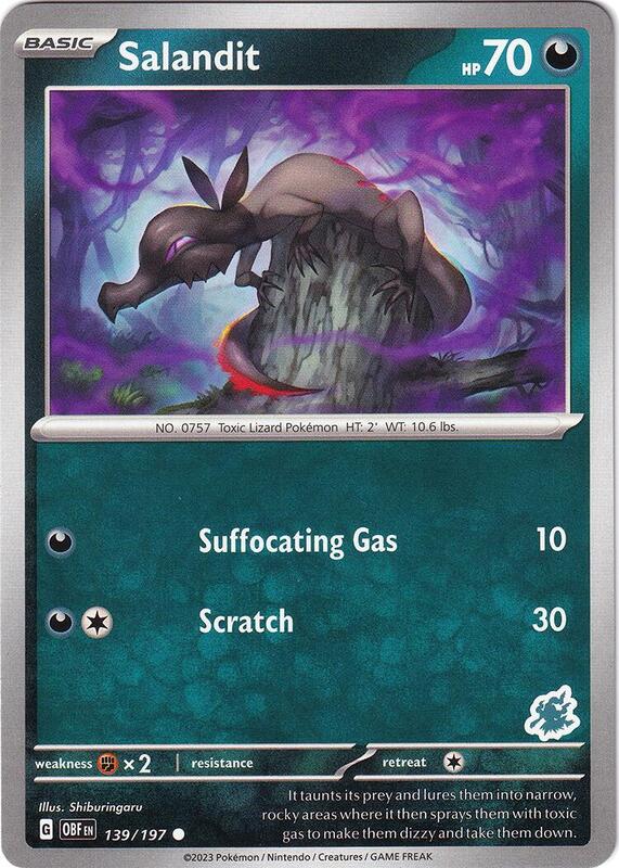 Salandit - Darkrai Deck Pokemon card from Battle Academy 2024