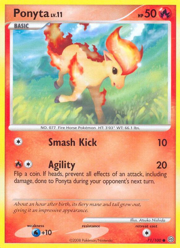 Ponyta Pokemon card from Stormfront