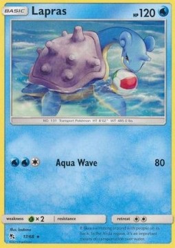 Lapras Pokemon card from Hidden Fates