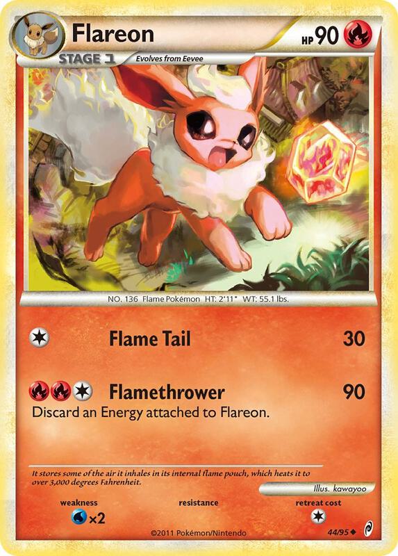 Flareon Pokemon card from Call of Legends