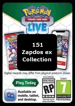 Live Code Card (Zapdos ex Collection) (MEW)151