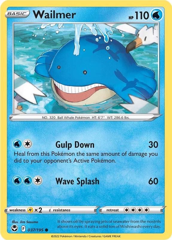Wailmer Pokemon card from SWSH12: Silver