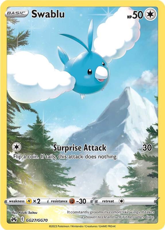 Swablu Pokemon card from Crown Zenith: Galarian Gallery