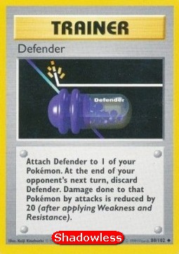 Defender Pokemon card from Base Set