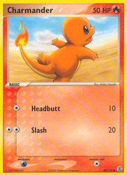 Charmander Pokemon card from EX FireRed LeafGreen