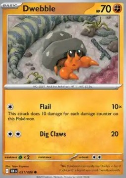 Dwebble Pokemon card from Black Bolt