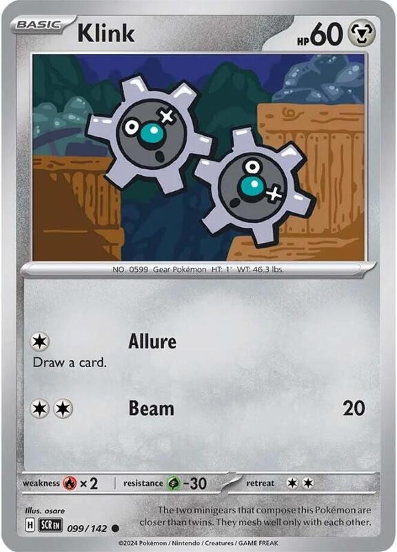 Klink Pokemon card from SV07: Stellar Crown