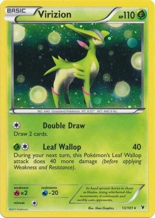 Virizion Pokemon card from Blister Exclusives