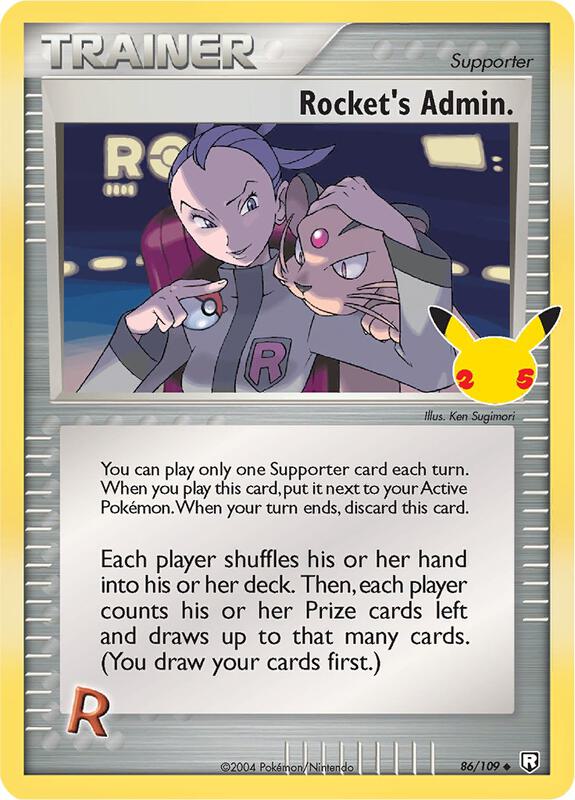 Rocket's Admin. Pokemon card from Celebrations: Classic Collection