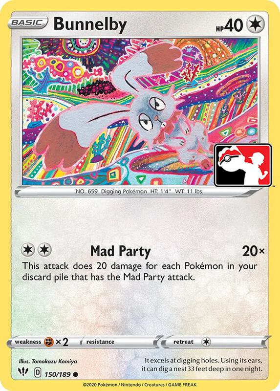 Bunnelby Pokemon card from Prize Pack Series Cards