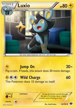 Luxio Pokemon card from Next Destinies