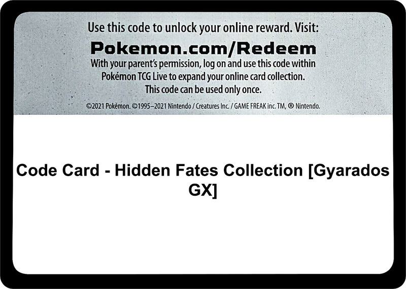 Code Card - Hidden Fates Collection [Gyarados GX] Pokemon card from Hidden Fates