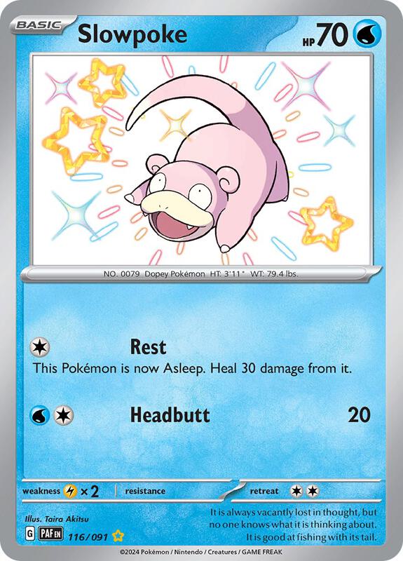 Slowpoke Pokemon card from SV: Paldean Fates