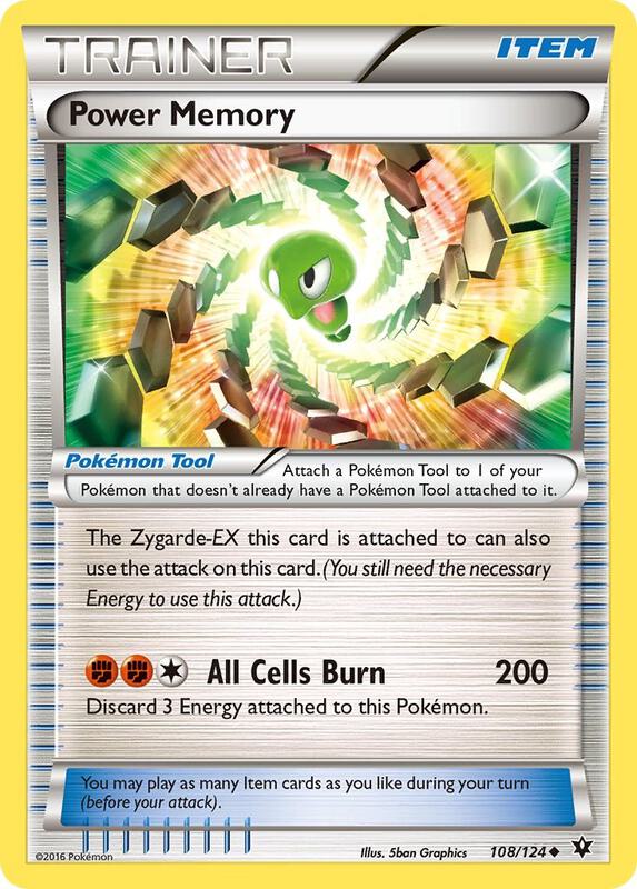 Power Memory Pokemon card from XY - Fates Collide