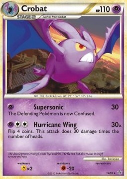 Crobat Pokemon card from Unleashed