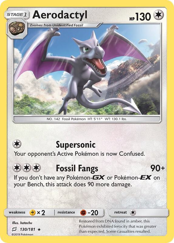 Aerodactyl Pokemon card from SM - Team Up