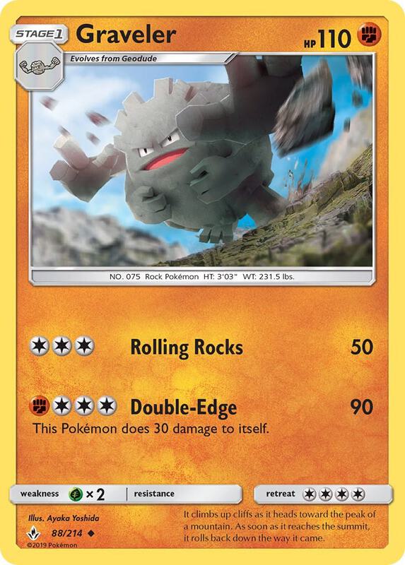 Graveler Pokemon card from SM - Unbroken Bonds
