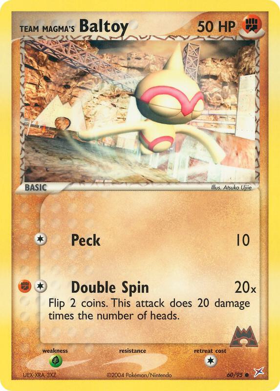 Team Magma's Baltoy Pokemon card from Team Magma vs Team Aqua