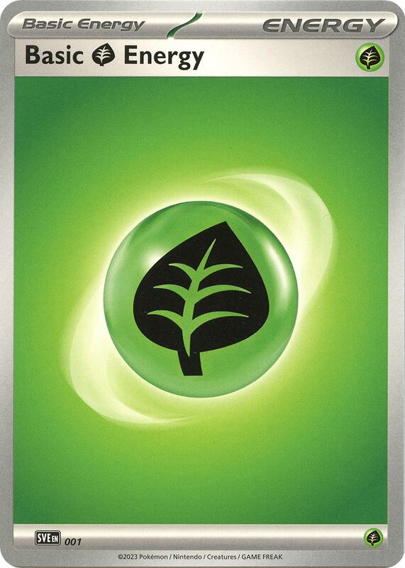 Basic Grass Energy - 001 Pokemon card from SVE: Scarlet & Violet Energies