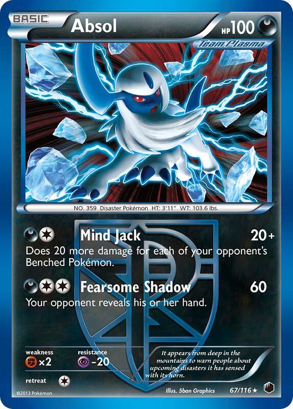 Absol (Team Plasma) Pokemon card from Plasma Freeze
