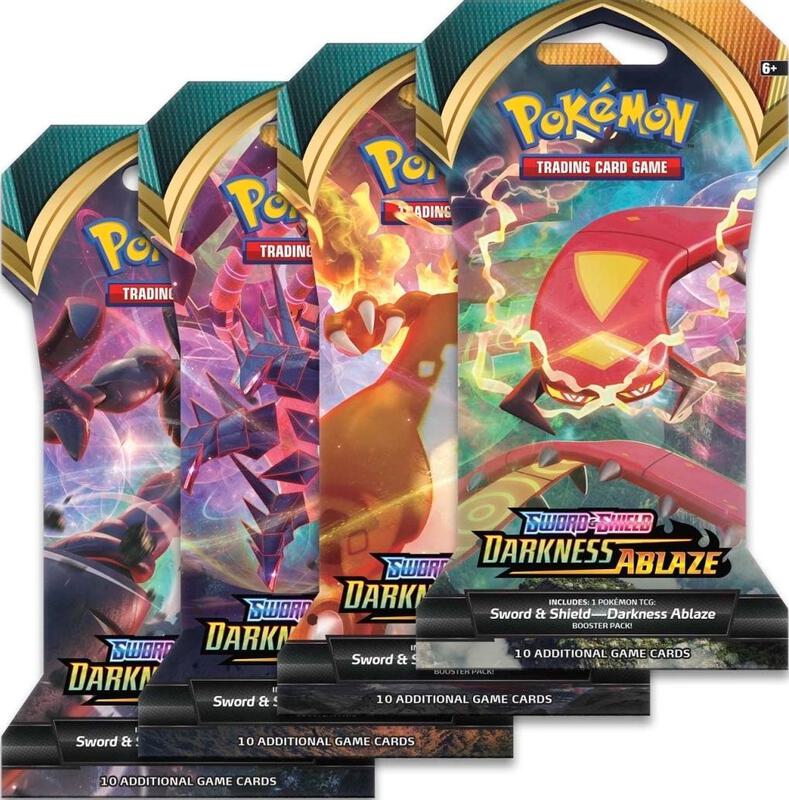 Darkness Ablaze Sleeved Booster Pack Art Bundle [Set of 4] Pokemon card from SWSH03: Darkness