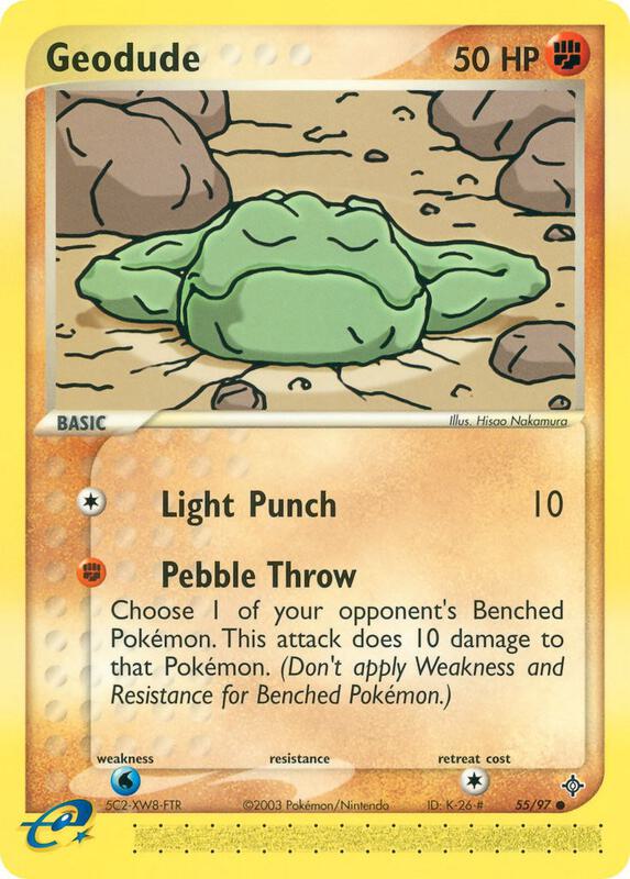 Geodude Pokemon card from Dragon