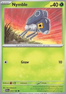 Nymble Pokemon card from Paradox Rift