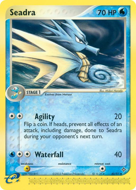 Seadra Pokemon card from Dragon