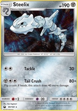 Steelix Pokemon card from Celestial Storm