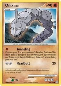 Onix Pokemon card from Diamond and Pearl
