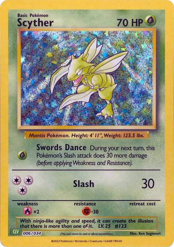 Scyther Pokemon card from Trading Card Game Classic