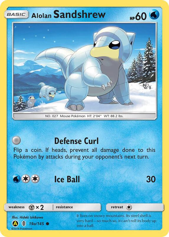 Alolan Sandshrew - 19a/145 Pokemon card from Alternate Art Promos