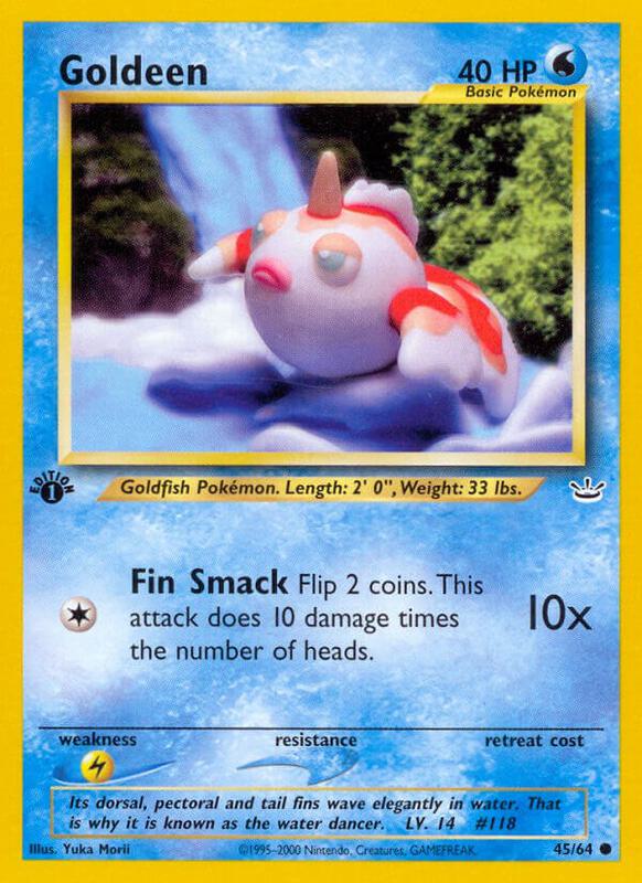 Goldeen Pokemon card from Neo Revelation