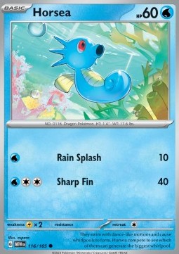 Horsea Pokemon card from 151