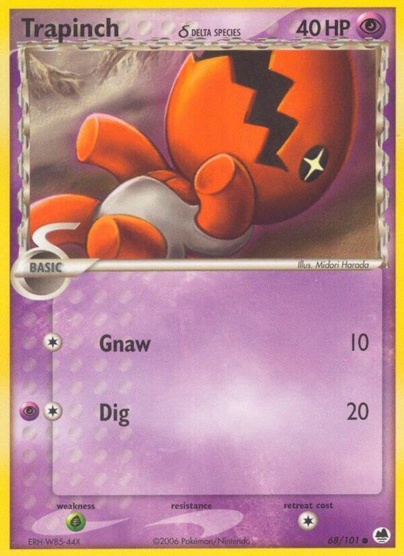 Trapinch Pokemon card from Dragon Frontiers