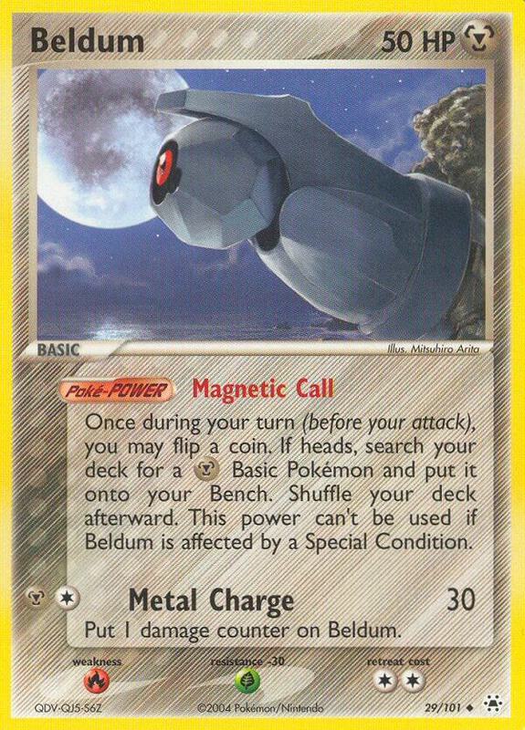 Beldum Pokemon card from Hidden Legends