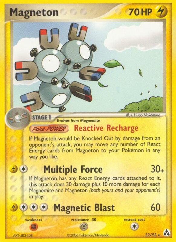 Magneton Pokemon card from Legend Maker