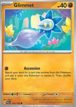 Glimmet Pokemon card from Paldea Evolved