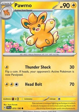 Pawmo Pokemon card from Scarlet Violet