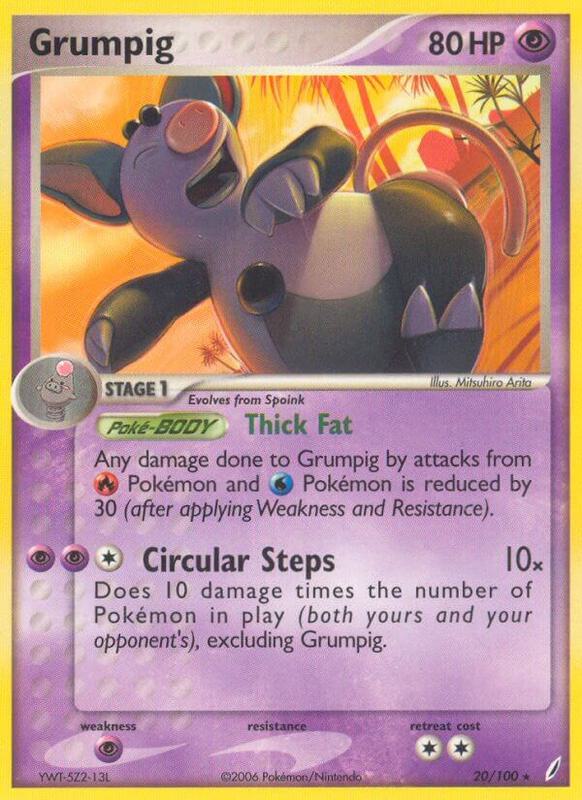 Grumpig Pokemon card from Crystal Guardians